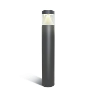 ONE Light LED Bollards Range - lampe de jardin - Ø 12 x 80 cm - 12W LED inclus - IP65 - anthracite - couleur de lumière blanc chaud