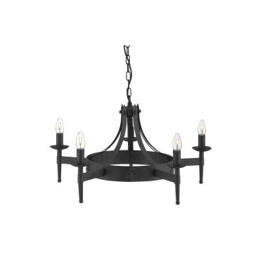 Searchlight Cartwheel - lustre - Ø 67 x 90 cm - noir