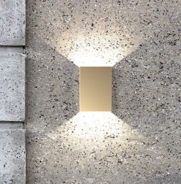 Nordlux Fold - applique murale extérieure - 15 x 4,5 x 21 cm - 2 x 5W LED inc. - IP54 - laiton