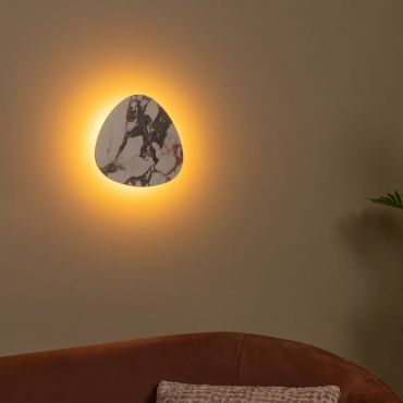 Lucide Kamien - applique murale - 30 x 5 x 30 cm - 11W LED inclus - blanc et noir