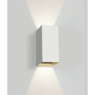 ONE Light Outdoor Wall Dark Lights - applique murale extérieure - 9 x 6,8 x 16,6 cm - 2 x 3W LED inclus - IP54 - blanc
