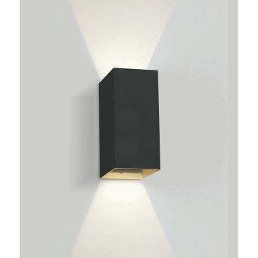 ONE Light Outdoor Wall Dark Lights - applique murale extérieure - 9 x 6,8 x 16,6 cm - 2 x 3W LED inclus - IP54 - noir