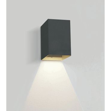 ONE Light Outdoor Wall Dark Lights - applique murale extérieure - 9 x 6,8 x 10,7 cm - 3W LED inclus - IP54 - anthracite