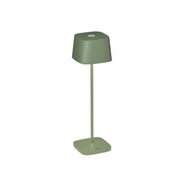 Konstsmide Capri - lampe de table d'extérieur - 10 x 10 x 36 cm - 2,2W dim to warm LED inclus - rechargeable - IP54 - vert