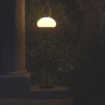 Nordlux Sponge - lampadaire - rechargeable par câble USB - Ø 34 x 126 cm - 6,8W LED dimmable inclus - blanc et noir