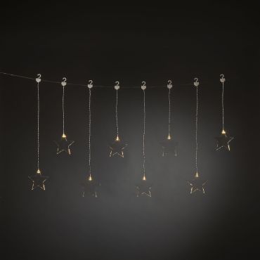 Konstsmide Lumières de Noël - rideau lumineux - 105 x 59 cm - transparent