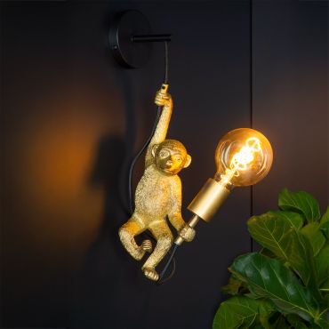 Lucide Extravaganza Chimp - applique - 17,6 x 14 x 48,5 cm - or