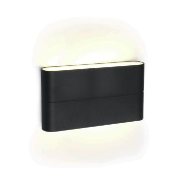 ONE Light Outdoor Slim Range - applique murale extérieure - 17,5 x 9 x 2,8 cm - 2 x 6W LED inclus - IP54 - anthracite