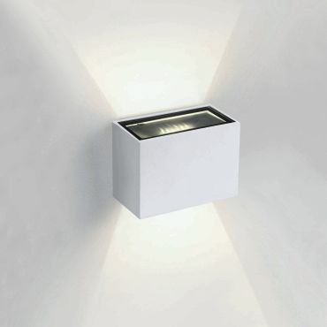 ONE Light Outdoor Wall Up &amp; Down Lights - applique murale extérieure - 9 x 6,5 x 6,5 cm - 2 x 3W LED inclus - IP54 - blanc