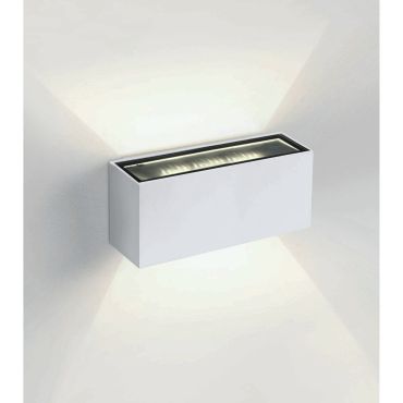 ONE Light Outdoor Wall Up &amp; Down Lights - applique murale extérieure - 18 x 7 x 6,5 cm - 2 x 6W LED inclus - IP54 - blanc