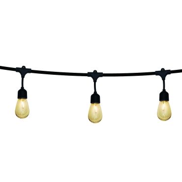 ONE Light - guirlande lumineuse solaire - guirlande de 8,5 mètres - 12 x 1W LED inclus - IP67 - noir