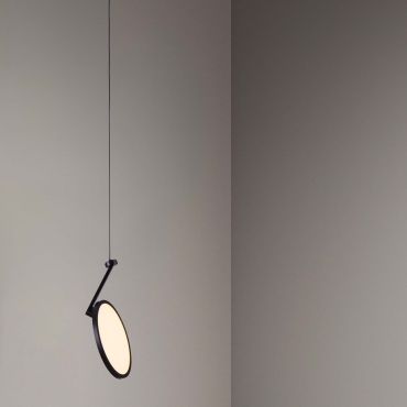 Nova Luce Opi - lampe suspendue - Ø 20 x 260 cm - 14W LED inclus - noir sablé