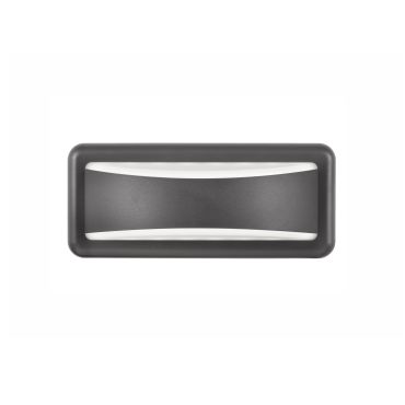 Nova Luce Pulsar - applique murale d'extérieur - 23 x 10 x 6,7 cm - 6W LED inclus - IP54 - gris foncé et blanc