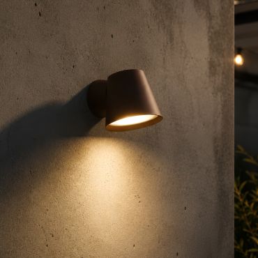 VK Lighting Kupo - applique murale extérieure - Ø 11,5 x 11,4 cm - IP65 - Brun rouille
