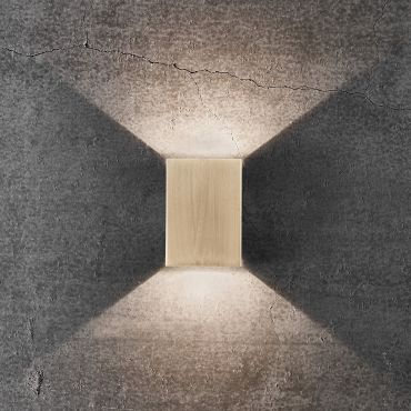 Nordlux Fold - applique murale extérieure - 10,6 x 4,5 x 14,9 cm - 2 x 3,5W LED inc. - IP54 - laiton