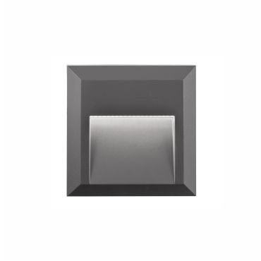 Nova Luce Pulsar - applique murale extérieure - 12 x 3 x 12 cm - 2W LED inclus - IP54 - gris foncé