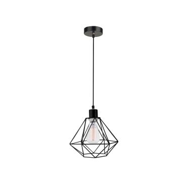Nova Luce Pietra - lampe suspendue - Ø 20 x 120 cm - noir
