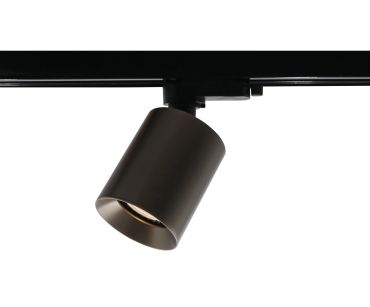 Artdelight Megano - spot sur rail pour rail monophasé - Ø 7 x 13 cm - bronze clair