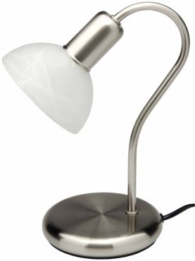 Brilliant Pearl - lampe à poser - 25 cm - chrome satiné
