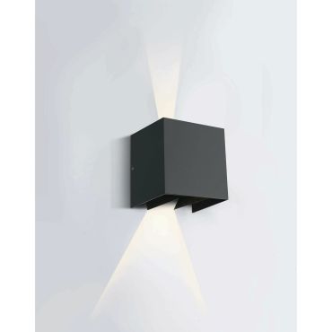 ONE Light Indoor/Outdoor Adjustable Beams - applique murale extérieure - 14 x 10,5 x 14,5 cm - 2 x 3W LED inclus - IP54 - anthracite