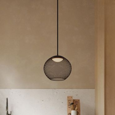 Nova Luce Kinetic - lampe suspendue - Ø 30 x 154 cm - 12W LED inclus - noir mat
