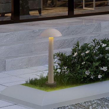 Nova Luce Tura - lampe de jardin - Ø 20 x 55 cm - 7W LED inclus - IP65 - blanc