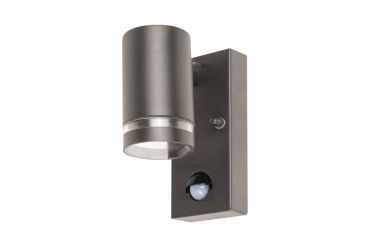 Integral LED Malaga – applique murale extérieure avec détecteur de mouvement – 6,8 x 11,6 x 14,9 cm – IP54 – anthracite