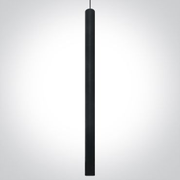 ONE Light spots sur rail - suspension - système sur rail triphasé - Ø 3,2 x 60 cm - 8W LED incluse - noir