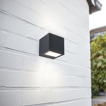 Lutec Gemini - Applique d'extérieur - 8,8 x 8,5 x 8,6 cm - 9W LED inclus - IP54 - noir