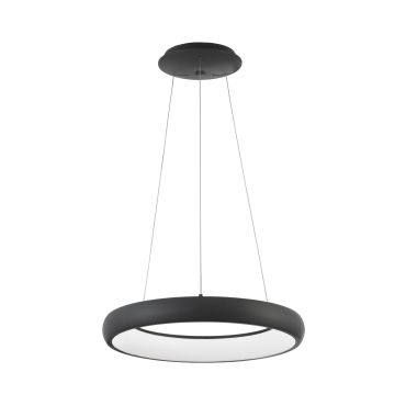 Nova Luce Albi - lampe suspendue - Ø 41 x 120 cm - 32W LED dimmable inclus - noir sable
