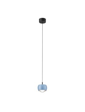 Nova Luce Conga - lampe suspendue - Ø 9,6 x 140 cm - 13W LED inclus - bleu clair