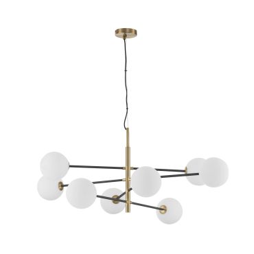 Nova Luce Vitra - lampe suspendue - 120 x 103 x 145 cm - or satiné et noir