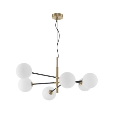 Nova Luce Vitra - lampe suspendue - 103 x 75 x 136 cm - or satiné et noir