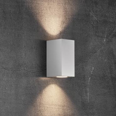 Nordlux Canto Maxi Kubi 2 - applique murale extérieure - 8,7 x 17 x 10 cm - IP44 - blanc