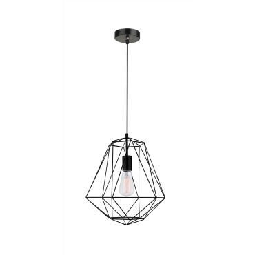Nova Luce Pietra - lampe suspendue - Ø 35 x 120 cm - noir