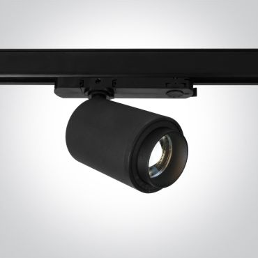 ONE Light Zoomable - spot sur rail - système de rail triphasé - Ø 7,5 x 12 cm - 30W LED inclus - noir