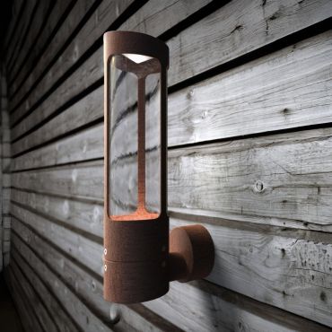 Nordlux Helix - applique murale extérieure - Ø 8 x 32,5 x 14 cm - IP44 - corten