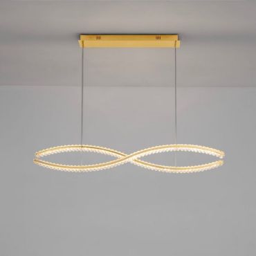 Nova Luce Aurelia - suspension - 120 x 16 x 150 cm - LED 95W dimmable inclus - or
