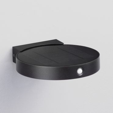 Nova Luce Aigo - applique murale solaire extérieure avec capteur - 16 x 3,2 x 17,7 cm - 2W LED inclus - IP65 - anthracite foncé
