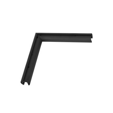Nova Luce Q-Connector - connecteur d'angle pour profilé magnétique de surface ou suspendu - 29 x 4,4 x 3,9 cm - noir sable