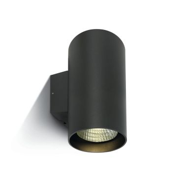 ONE Light Outdoor Wall Cylinders High Power - applique murale extérieure - 14 x 18 x 30 cm - 2 x 20W LED dimmable inclus - IP65 - anthracite - couleur de lumière blanc chaud