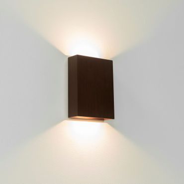 Artdelight Memphis - applique murale - 4 x 12 x 16 cm - 6W LED inclus - IP65 - noir et or