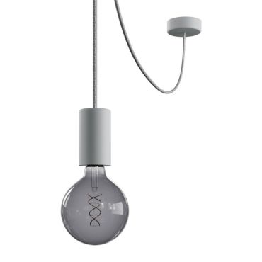 Creative Cables Eiva - suspension extérieure avec fixation plafond en silicone - Ø 12,5 x 514,5 cm - IP65 - gris