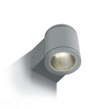 ONE Light cylindre mural extérieur - applique murale extérieure - 8 x 10,6 x 9 cm - 6W LED inclus - IP54 - gris