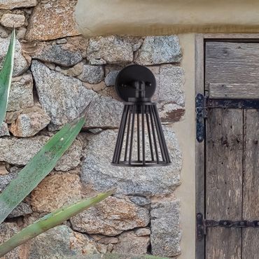 Nova Luce Carina - applique murale extérieure - Ø 18 x 150 cm - 6W LED inclus - IP65 - noir sablé
