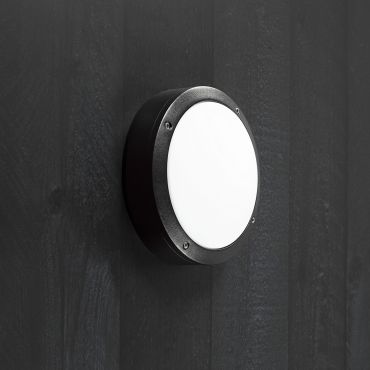 Nordlux Desi 22 - applique murale extérieure - Ø 22,3 x 7 cm - IP44 - noir