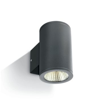 ONE Light Outdoor Wall Cylinders Up &amp; Down Beam - applique murale extérieure - 8 x 10,6 x 13,8 cm - 2 x 6W LED inclus - IP54 - anthracite
