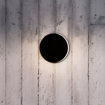 Nova Luce Oono - applique murale extérieure - Ø 14,5 x 4,7 cm - 11W LED inclus - IP65 - anthracite foncé