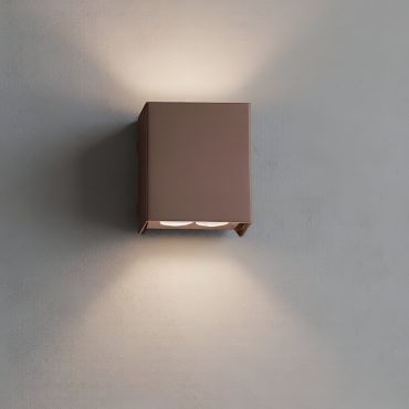 Nova Luce Elio - applique murale extérieure - 11,4 x 13 x 6,2 cm -  12W LED inclus - IP65 - corten