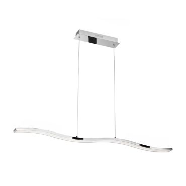 Nova Luce Cesena - lampe suspendue - 105 x 8,5 x 120 cm - 42W LED inclus - chrome